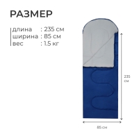 Спальный мешок «СП2XL», одеяло, 2 слоя, правый, 235х85 см, +5/+20 °С