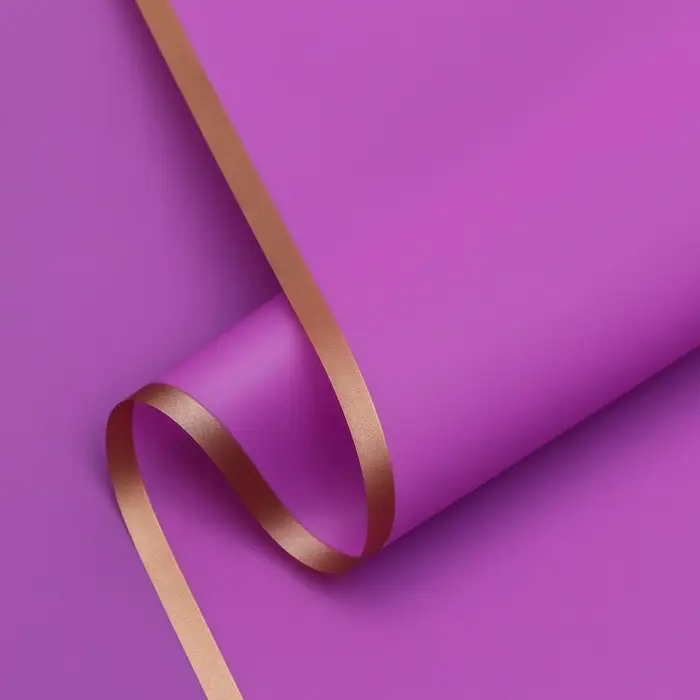 Пленка для цветов &laquo;Бронзовая полоса&raquo;, лавандовый, 58 см &times; 10 м (&plusmn; 1 см)