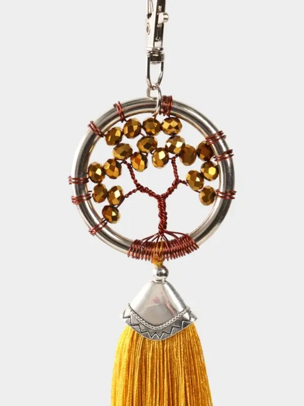 Брелок ловец снов Брелок ловец снов "Древо жизни" 19 см, цв. золотистый