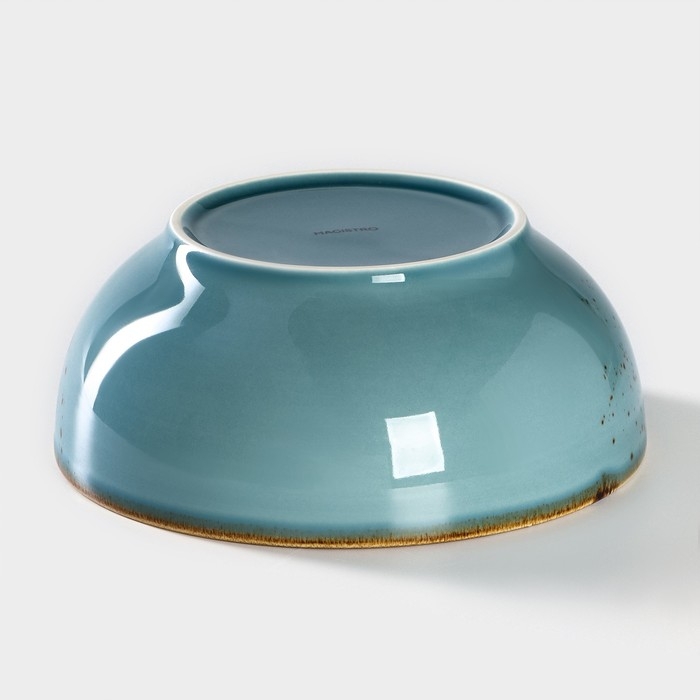 Салатник фарфоровый Magistro «Церера», 1,1 л, 18,5×7,5 см, цвет голубой Салатник фарфоровый Magistro «Церера», 1,1 л, 18,5×7,5 см, цвет голубой