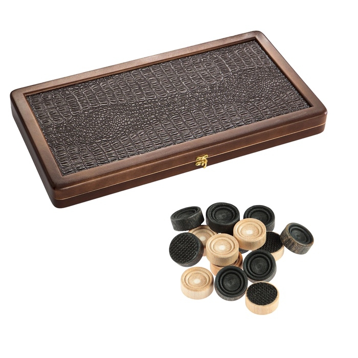 Нарды деревянные большие, настольная игра, 50 х 50 см, крокодил, коричневые Нарды деревянные большие, настольная игра, 50 х 50 см, крокодил, коричневые