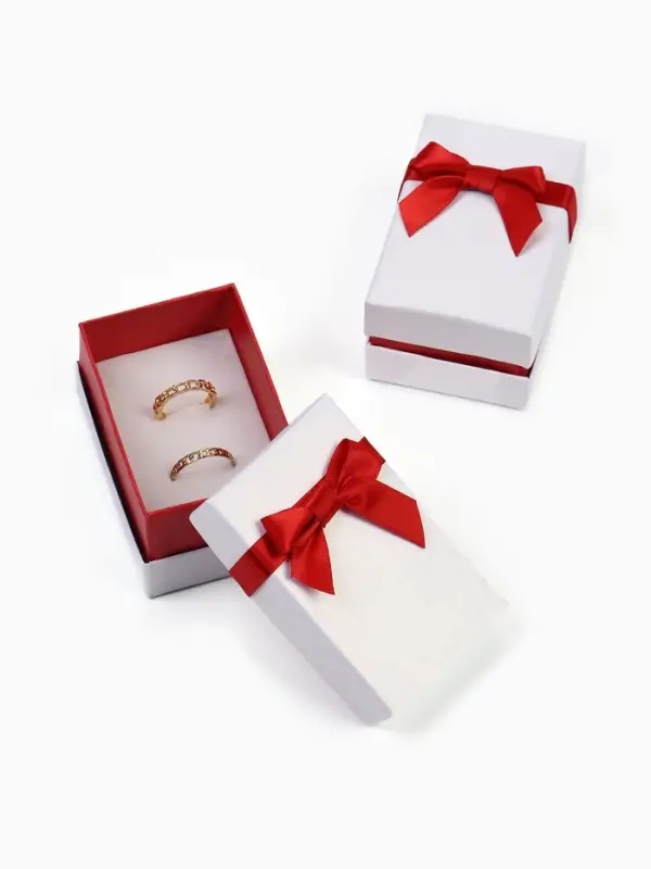 Коробочка подарочная под набор &laquo;Рафаэлло&raquo;, 5&times;8 см, (полезная часть 4.5&times;7.5 см), белый, красный