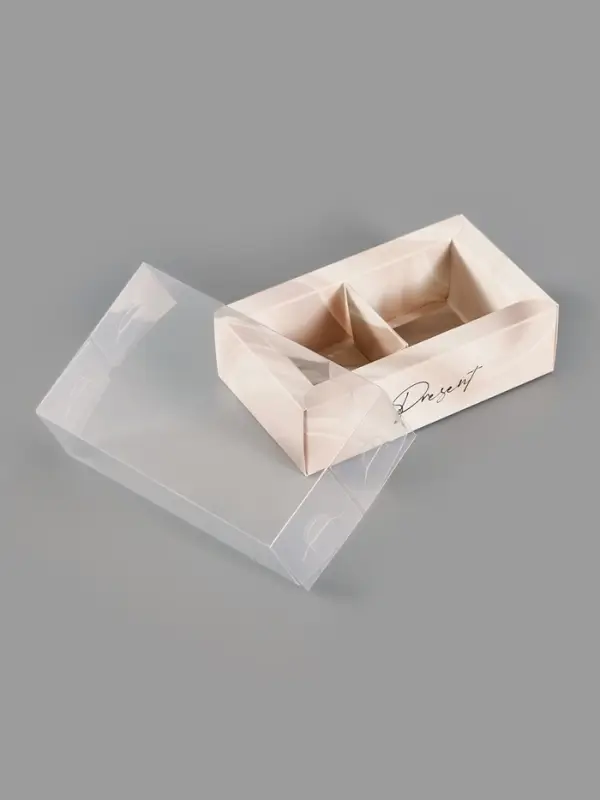 Коробка для 2 конфет с ячейками &laquo;Классика&raquo;, 10&times;6&times;3 см