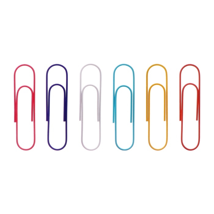 Скрепки 100мм цветные, 12 штук в пакете Скрепки 100мм цветные, 12 штук в пакете