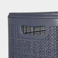 Плетёная корзина для белья с крышкой "Лён" 100л 43×32×80см, цвет графит Плетёная корзина для белья с крышкой "Лён" 100л 43×32×80см, цвет графит