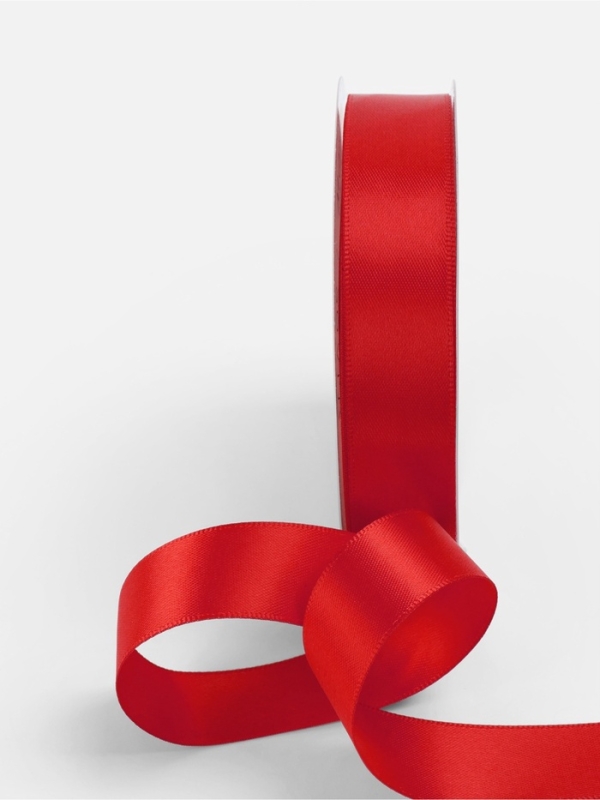 Лента атласная двухсторонняя №0250 20мм*25±1м алый TR