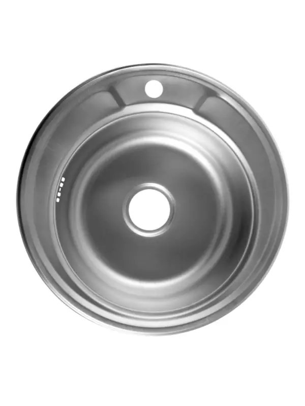Мойка кухонная ZEIN, врезная, толщина 0.6 мм, 49*49*17 см, 3 1/2&rsquo;&rsquo;, с сифоном, круглая