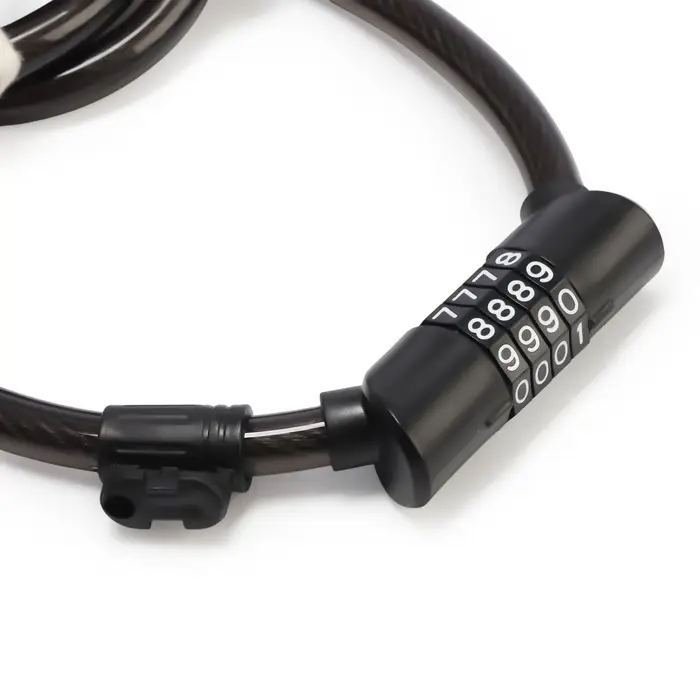 Замок навесной велосипедный LOCKLAND, 12&times;1200 мм, кодовый замок, с держателем на раме