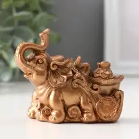 Фигура «Слоник с мешком денег», 6.5×4×8.5 см, бронза