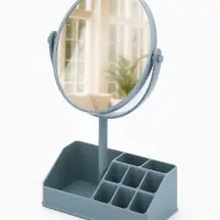 Зеркало с подставкой, с увеличением х2, двустороннее, 16.5&times;30.5 см, (13&times;16 см), МИКС
