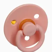 Соски-пустышки, от 3 мес., латекс, классические, в контейнере, набор из 2 шт., персиковый/айвори, M&B