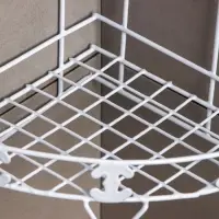 Полка для ванной Доляна, угловая, двухъярусная, 20&times;20&times;33 см, белая