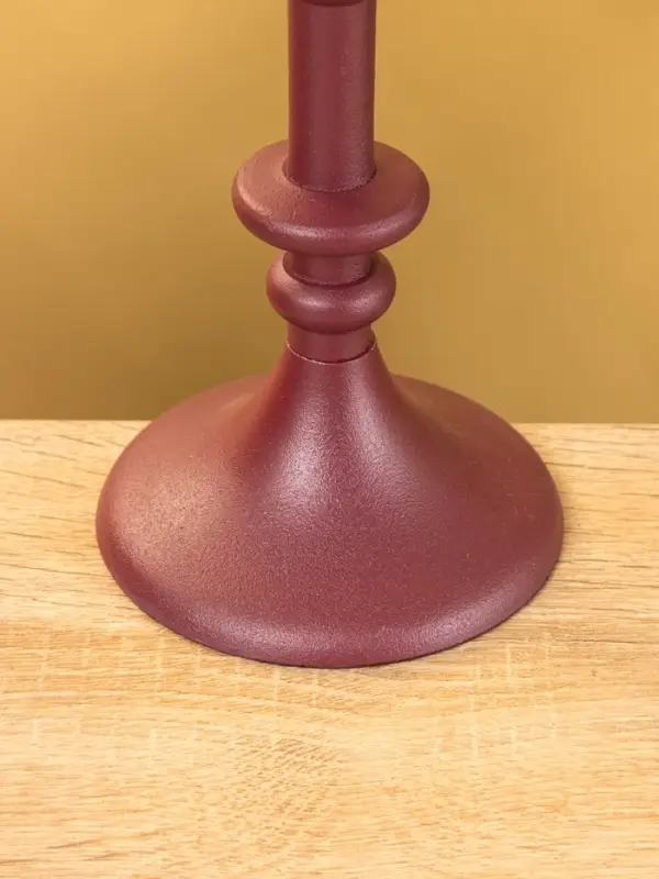 Подсвечник на 1 свечу "Баклажановый" 10х10х26 см