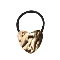 Резинка для волос "Залин" сердце, 4 см, золото