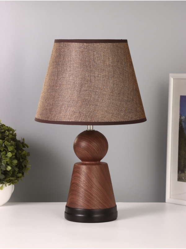 Лампа настольная Лампа настольная "Мудрость" 1х40Вт Е27 коричневый 25х25х39,5см МОДЕЛЬ: