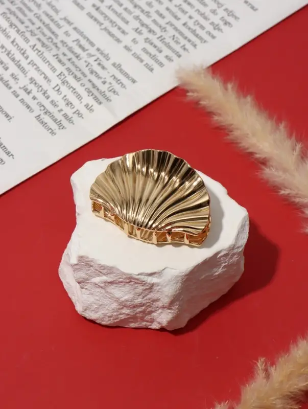 Краб для волос "Лейла море" ракушка галант, 5,5 см, золото