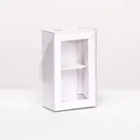 Коробка складная с прозрачной крышкой, 10×6×3.5 см, белая