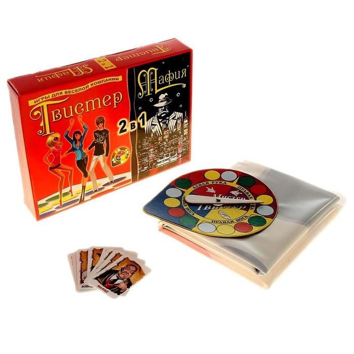 Игра 2 в 1 «Твистер и Мафия» Игра 2 в 1 «Твистер и Мафия»