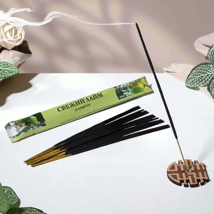 Благовония "Агарбатти Свежий лайм", 8 палочек в мягкой упаковке