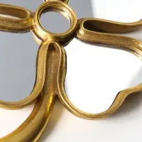 Панно настенное полистоун &laquo;Зеркальный клевер&raquo;, под золото, 15.5&times;2.2&times;21 см