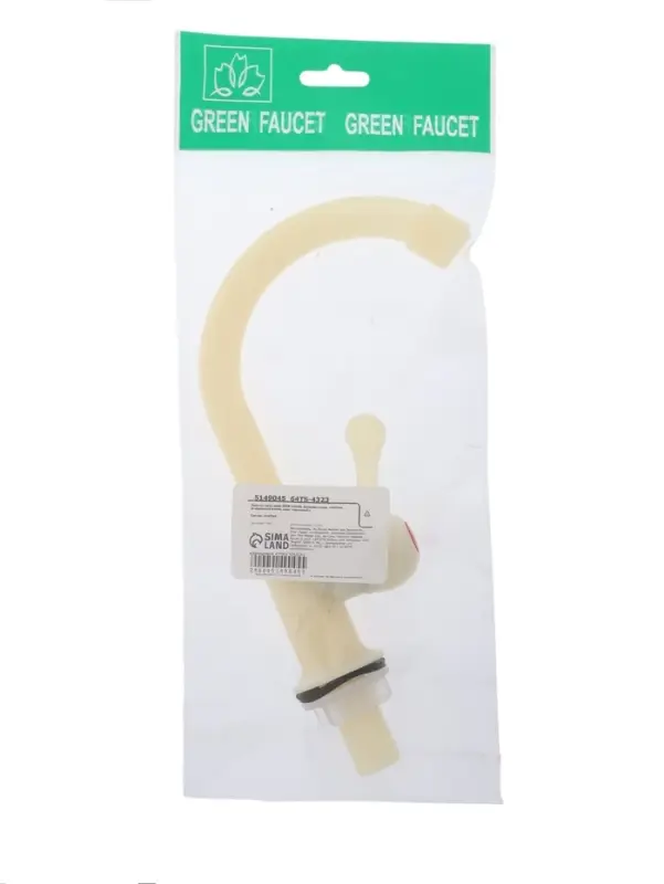 Кран на одну воду ZEIN Z2020, плоская ручка, пластик, R-образный излив, цвет &laquo;рисовый&raquo;