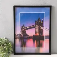 Фоторамка для фото " Lumo" 30х40 см,  набор 3 шт, (пластиковый экран), чёрный