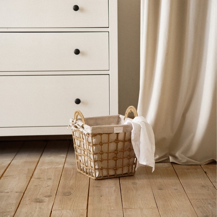 Корзина для хранения SL Home, ручное плетение, с ручками, квадратная, джут, 27×27×31 см Корзина для хранения SL Home, ручное плетение, с ручками, квадратная, джут, 27×27×31 см