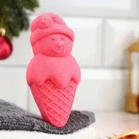 Бомбочка для ванн "Снеговик" с ароматом апельсина и корицы, 70 г