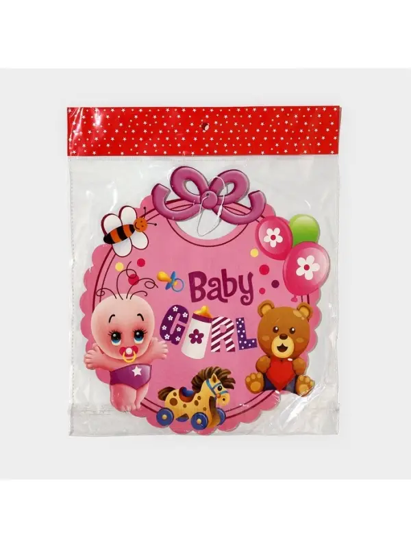 Украшение на гендер пати &laquo;Подвеска Baby Girl&raquo;, 28.5&times;24.5 см, розовое