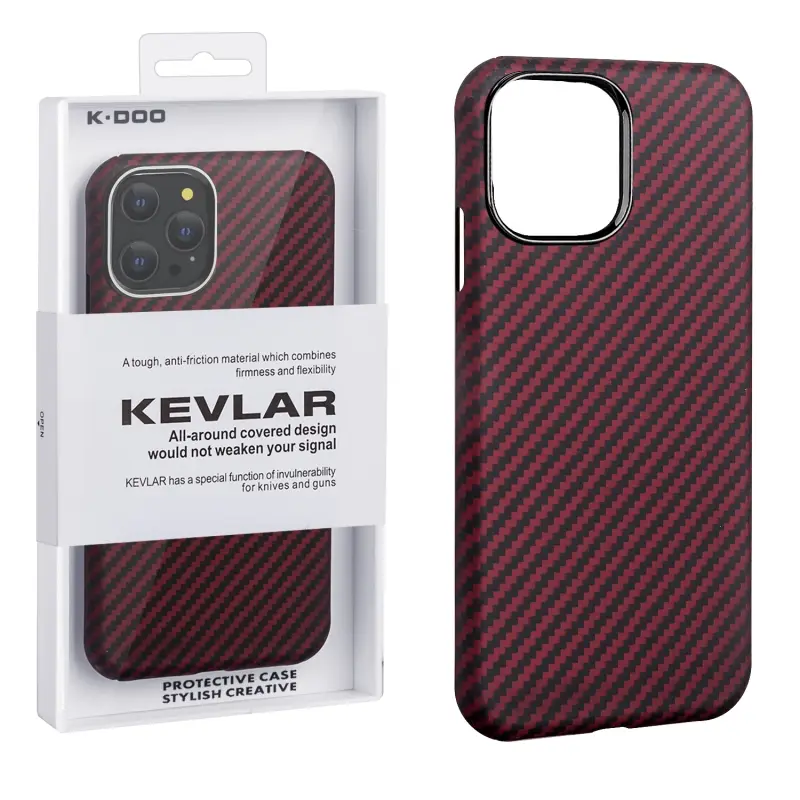 Чехол iPh 12/12 Pro Kevlar Red