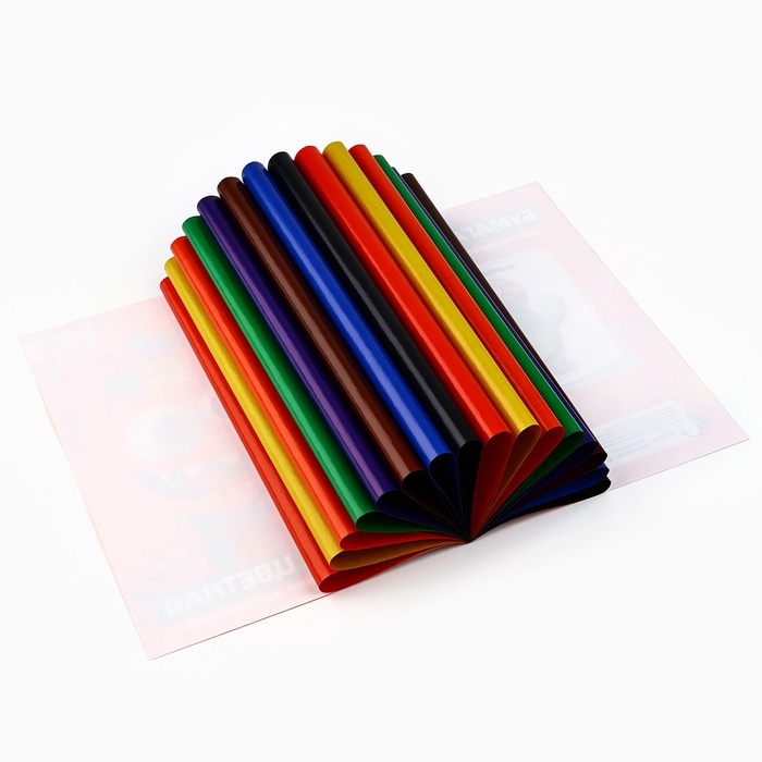 Бумага цветная А4 мелованная 16л 8 цв двусторонняя БукиБяки Бумага цветная А4 мелованная 16л 8 цв двусторонняя БукиБяки