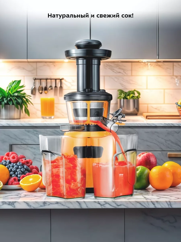 Шнековая соковыжималка электрическая КТ-1160 - 150 Вт Шнековая соковыжималка электрическая КТ-1160 - 150 Вт