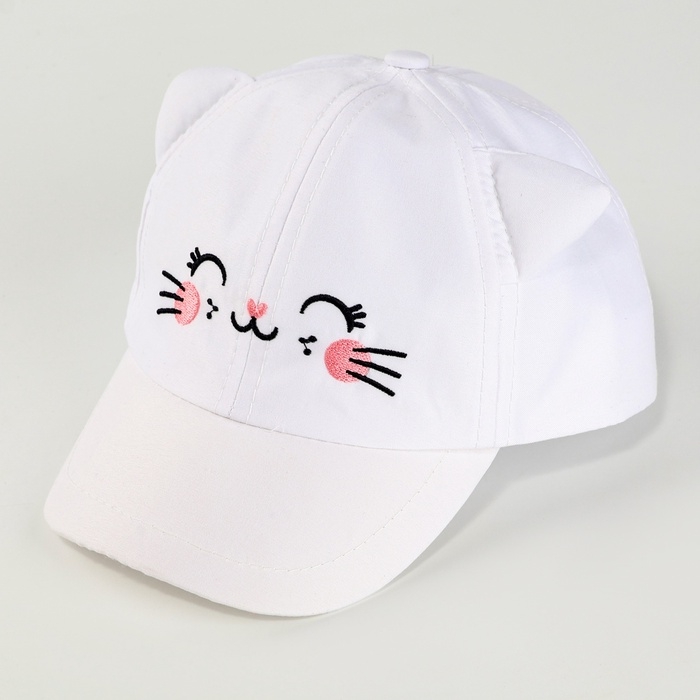 Кепка детская для девочки с ушками «Кошечка», р-р. 48-50 Кепка детская для девочки с ушками «Кошечка», р-р. 48-50