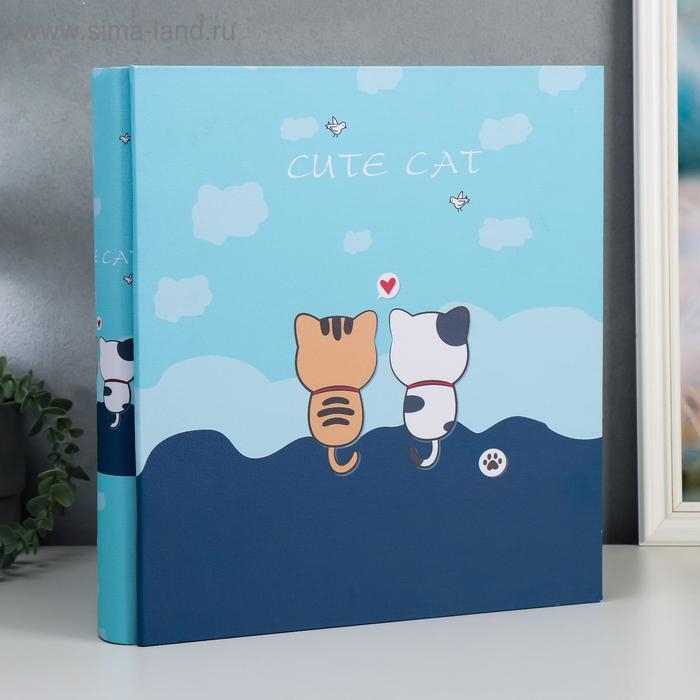 Фотоальбом на 1000 фото 10х15 см Фотоальбом на 1000 фото 10х15 см "Котики и облака" кожзам 36х34х7 см