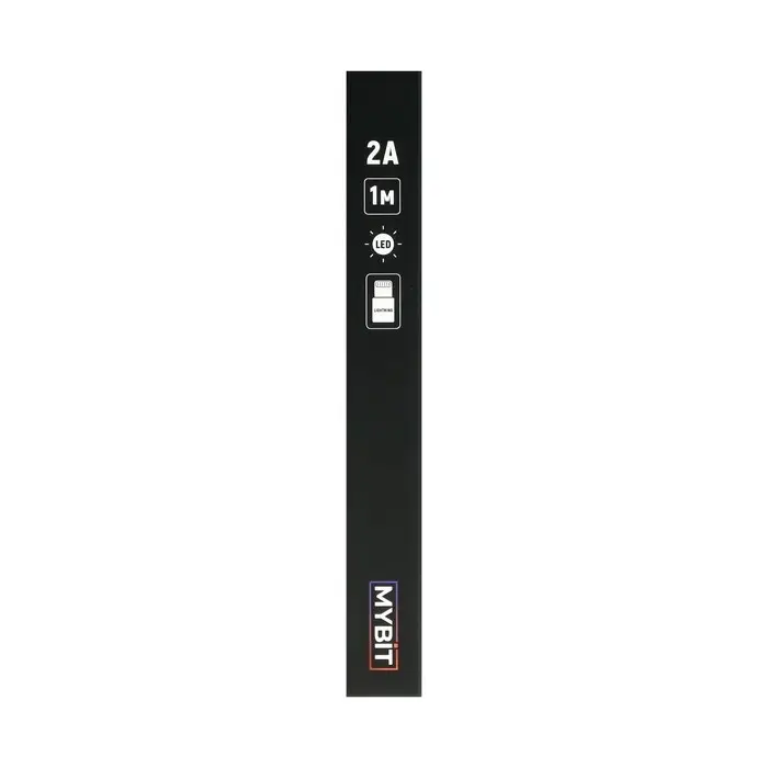 Кабель MYBIT, Lightning - USB, 2 А, 1 м, динамическая LED подсветка Кабель MYBIT, Lightning - USB, 2 А, 1 м, динамическая LED подсветка
