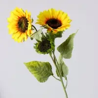 Цветы искусственные &laquo;Куст подсолнухов&raquo;, h=87 см, d=16 см