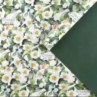Бумага упаковочная двухсторонняя крафтовая &laquo;Цветочная&raquo;, 70&times;100 см