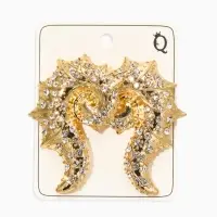 Серьги "Морской мир", раковина, цвет белый в золоте