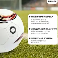Футбольный мяч MINSA Futsal, машинная сшивка, 32 панели, р. 4, PU
