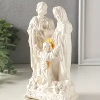 Статуэтка "Семья большая" 18х10х7 см, белый, с росписью