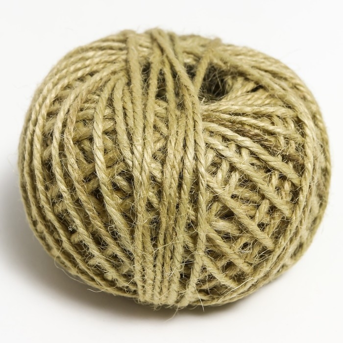 Пряжа 100% джут "Softino Jute Colored" 50м ±2м хаки 50 гр