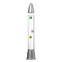 Лава - лампа RISALUX &laquo;Ракета-аквариум&raquo;, подсветка, RGB, от сети 220 В, серебристая, 10&times;10&times;70 см