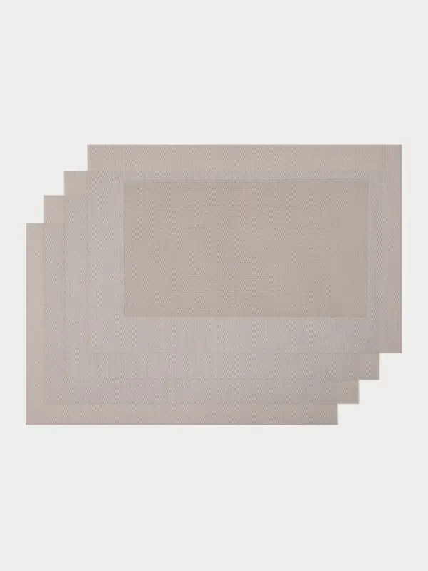 Набор салфеток сервировочных Доляна &laquo;Уют&raquo;, 45&times;30 см, 4 шт., бежевый