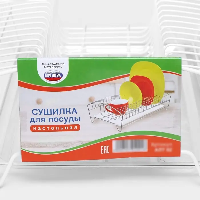 Сушилка для посуды с поддоном, 39&times;25&times;12 см, белый