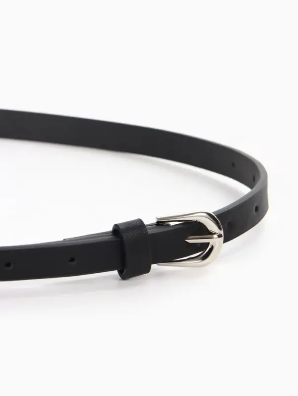 Ремень женский, пряжка металл, 1 прокол, 1.4&times;105 см, чёрный