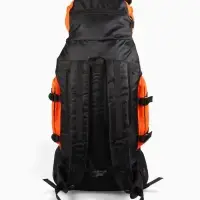 Рюкзак туристический, 90 литров, 6 наружных карманов, шнуровка, оранжевый