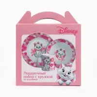 Набор посуды керамической детской, 3 предмета: кружка 200 мл, тарелка 19 см, салатник 250 мл, &laquo;Кошечка Мари&raquo;, Коты Аристократы