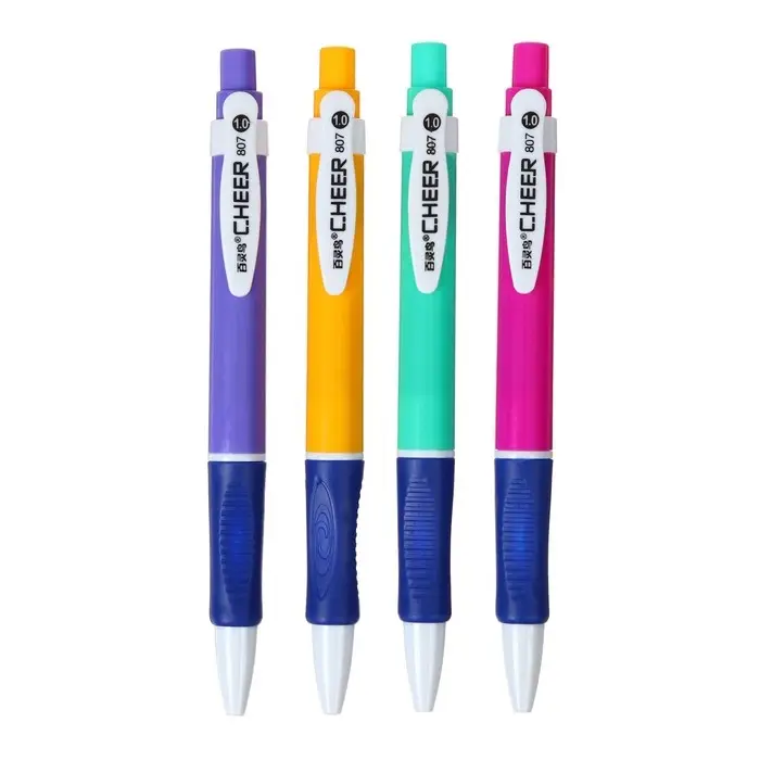 Ручка шариковая автоматическая 1.0 мм синяя, с резиновым держателем, корпус МИКС Ручка шариковая автоматическая 1.0 мм синяя, с резиновым держателем, корпус МИКС