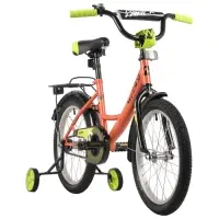 Велосипед детский Novatrack VECTOR, диаметр колёс 18", со съёмными колёсами, оранжевый