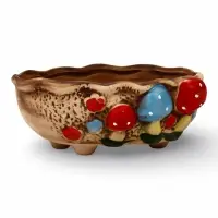 Декоративный горшок для цветов &laquo;Грибы&raquo;, 15&times;11&times;6 см, керамический, Greengo
